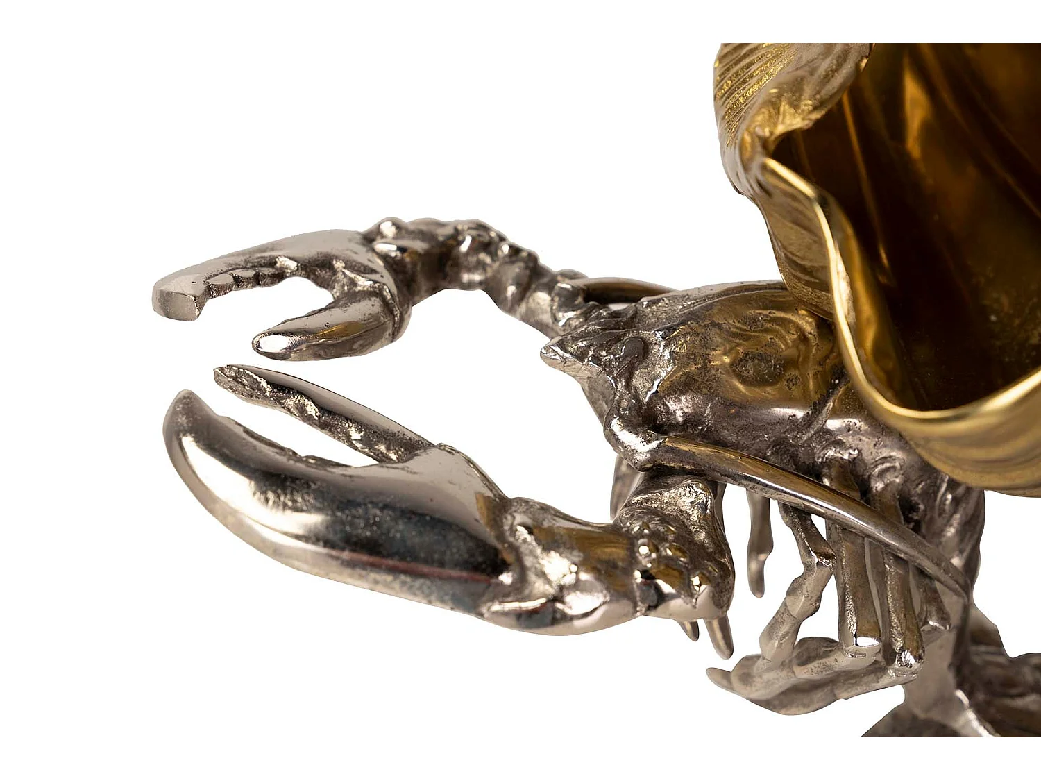 Champanera Langosta Aluminio Plateado 68x68x30 Cm