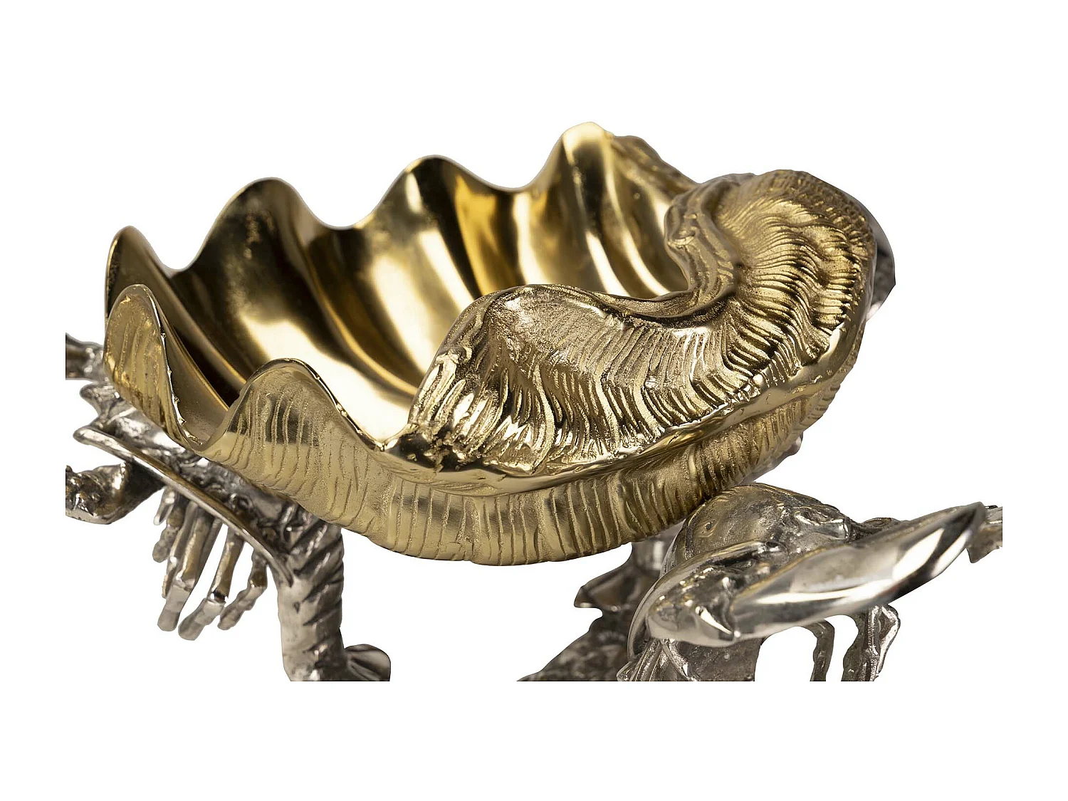 Champanera Langosta Aluminio Plateado 68x68x30 Cm