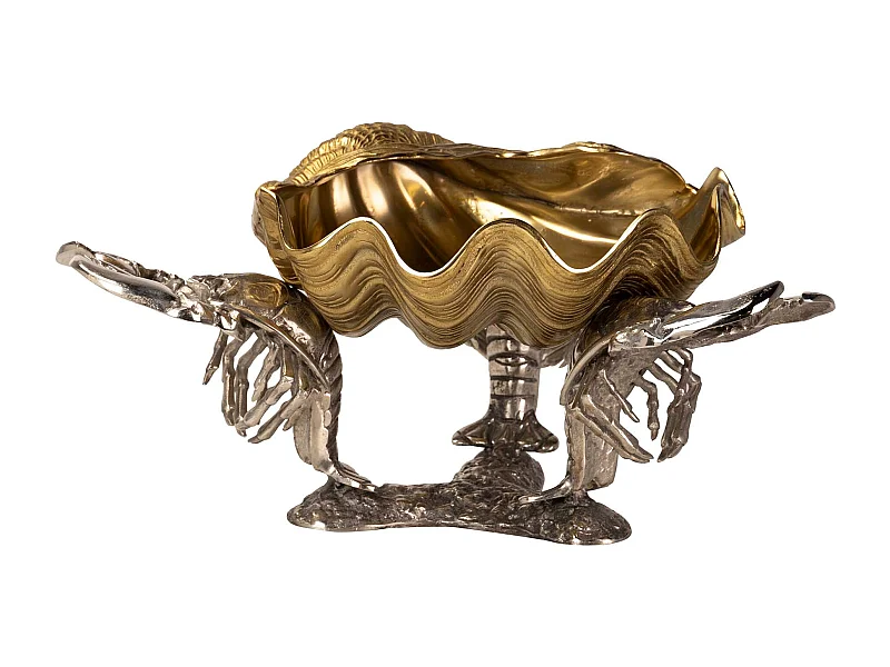 Champanera Langosta Aluminio Plateado 68x68x30 Cm