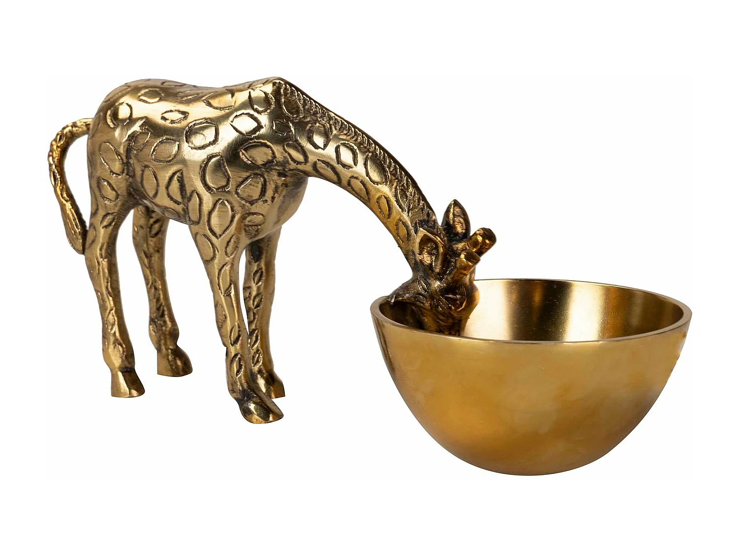 Bol Aperitivo Jirafa Aluminio Dorado 29x12x15 Cm