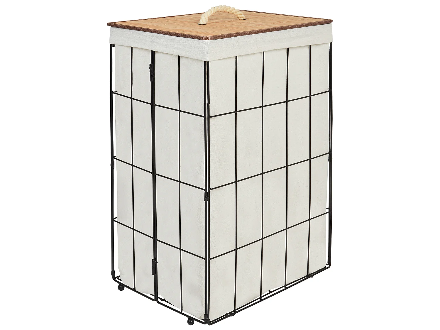 Laundry Basket MIRISSA Metal Black 72 L