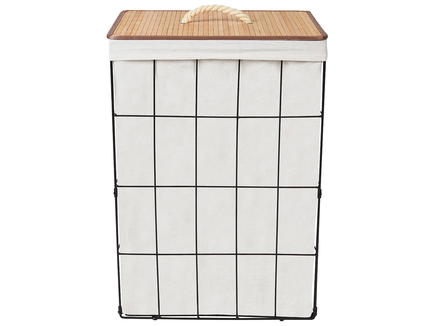 Laundry Basket MIRISSA Metal Black 72 L