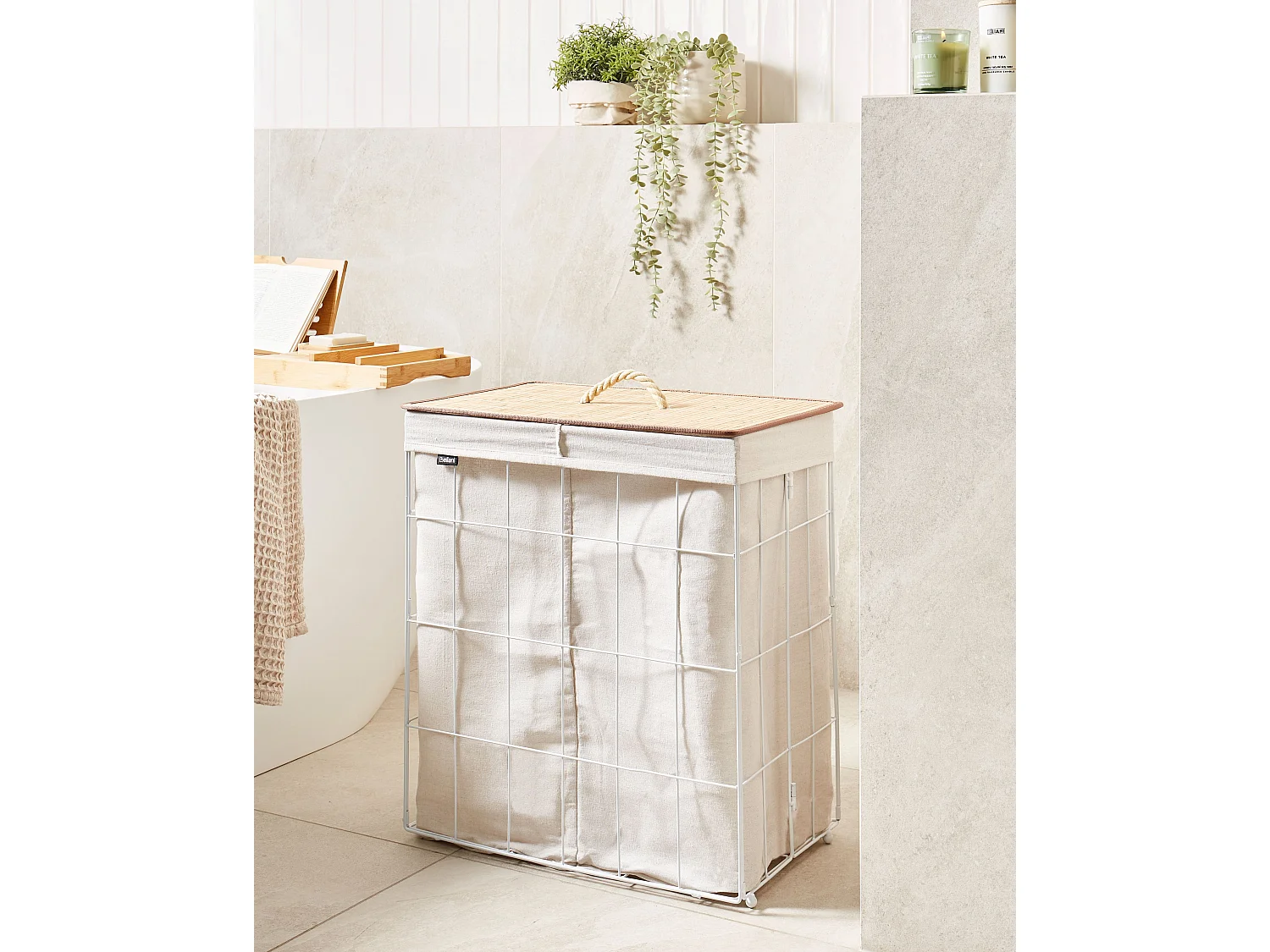 Panier MIRISSA Métal Blanc 100 L