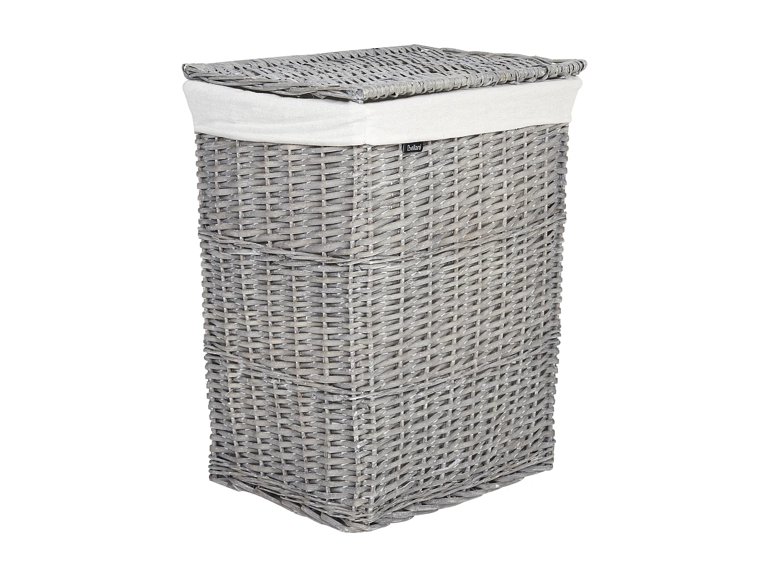 Conjunto de 5 cestos de roupa em madeira branca ELLA