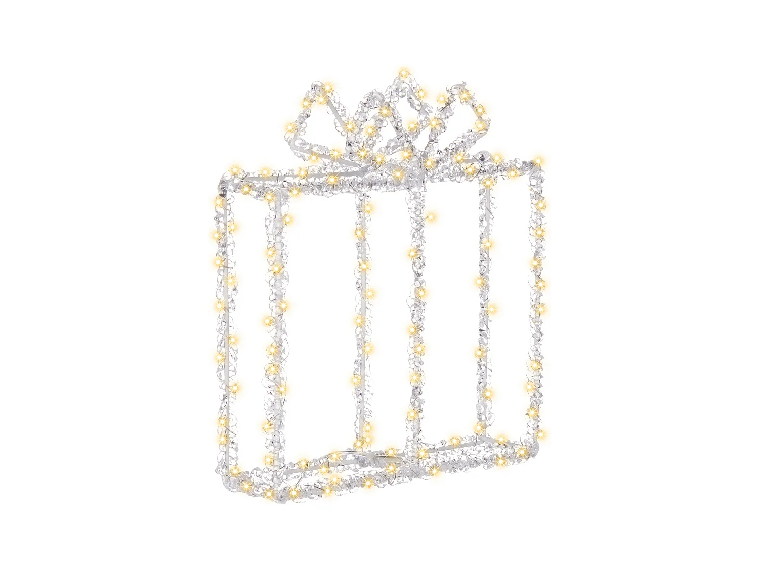 Décoration extérieure LED KEMI Cadeaux de Noël 25 cm Blanc