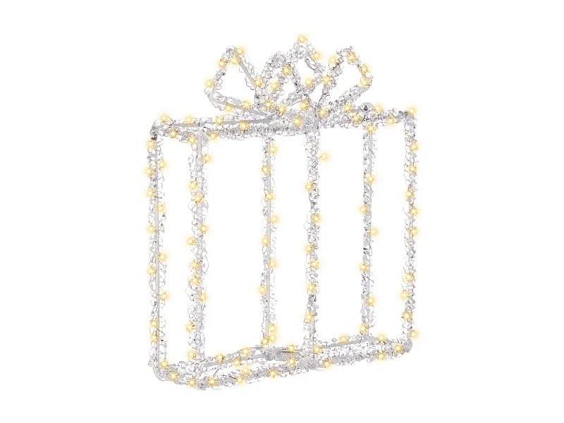 Décoration extérieure LED KEMI Cadeaux de Noël 25 cm Blanc