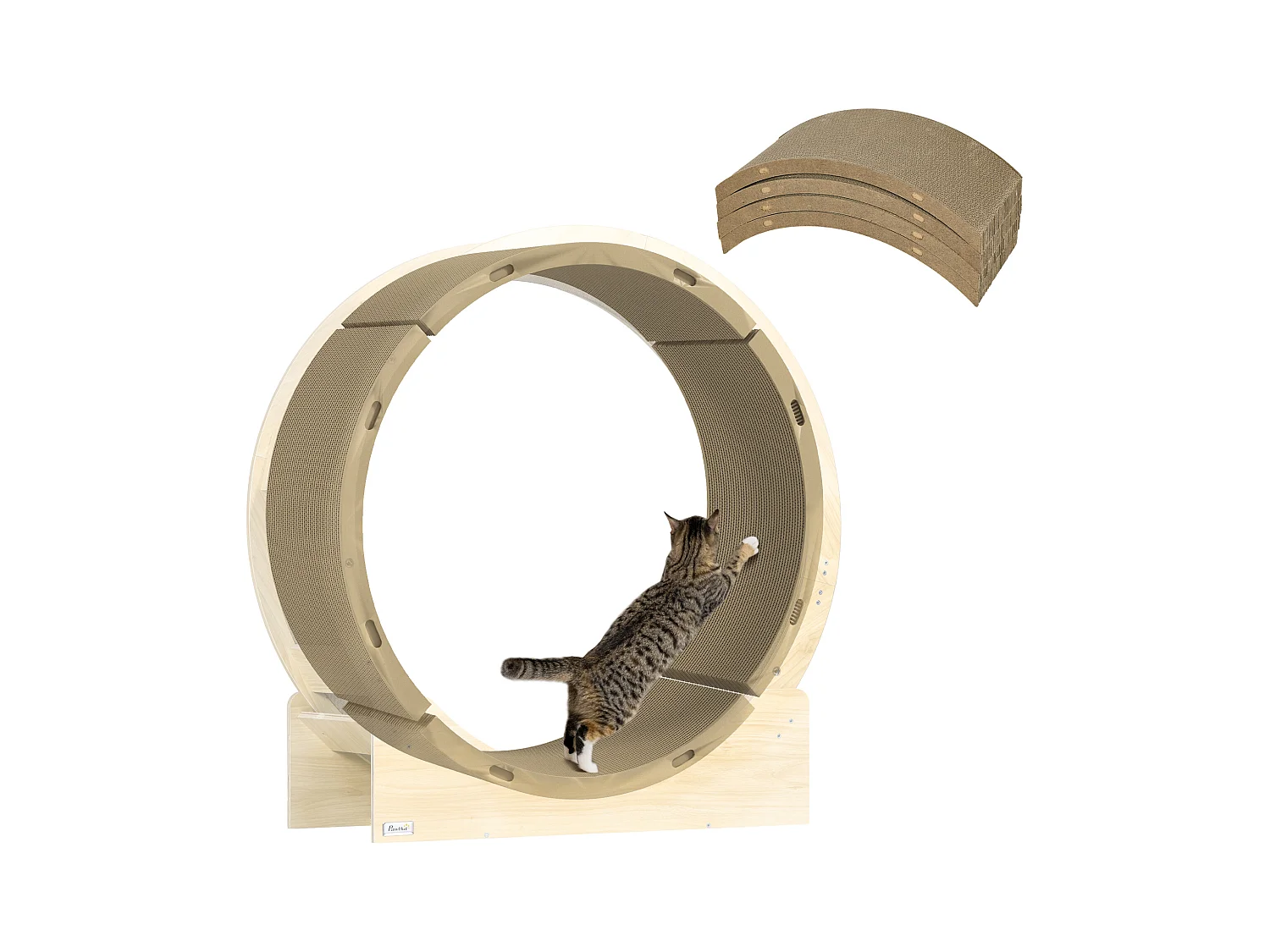 Lot de 4 planches grattoirs réversibles pour chat - dim. 55L x 25,5l cm - carton ondulé double face
