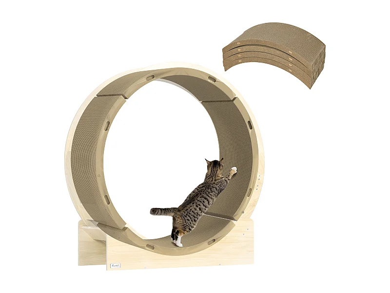 Lot de 4 planches grattoirs réversibles pour chat - dim. 55L x 25,5l cm - carton ondulé double face