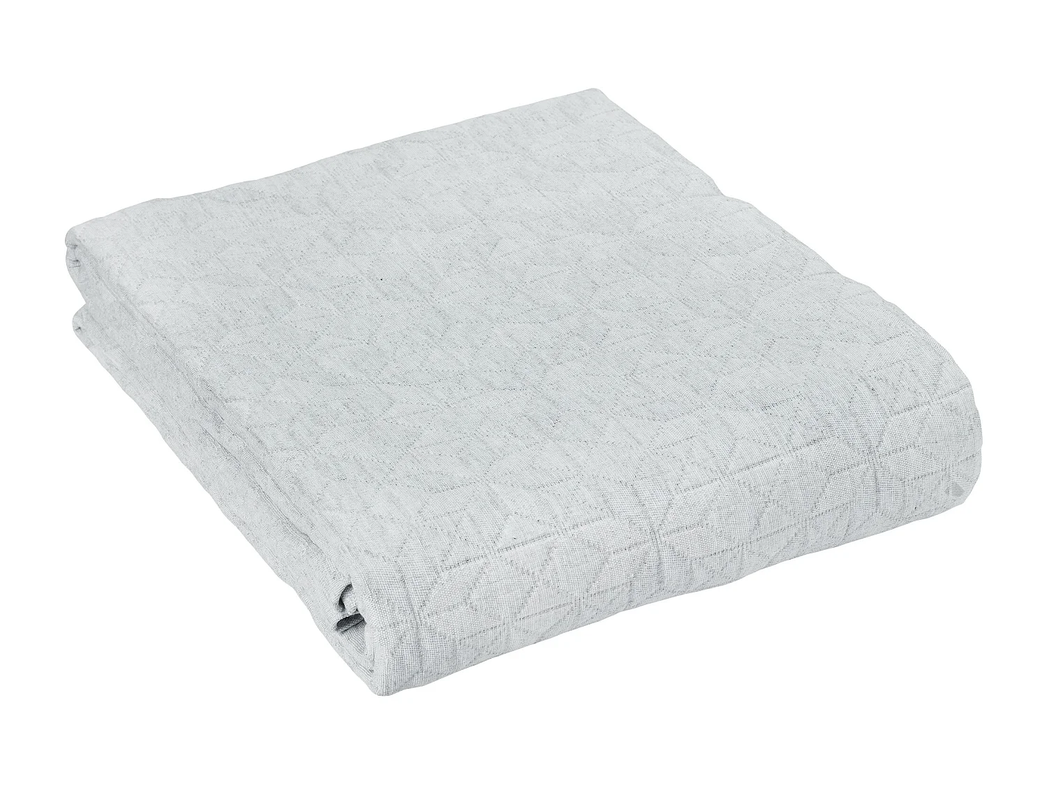 Dessus de lit Jacquard 230x250 cm GUETHARY coton polyester gris perle