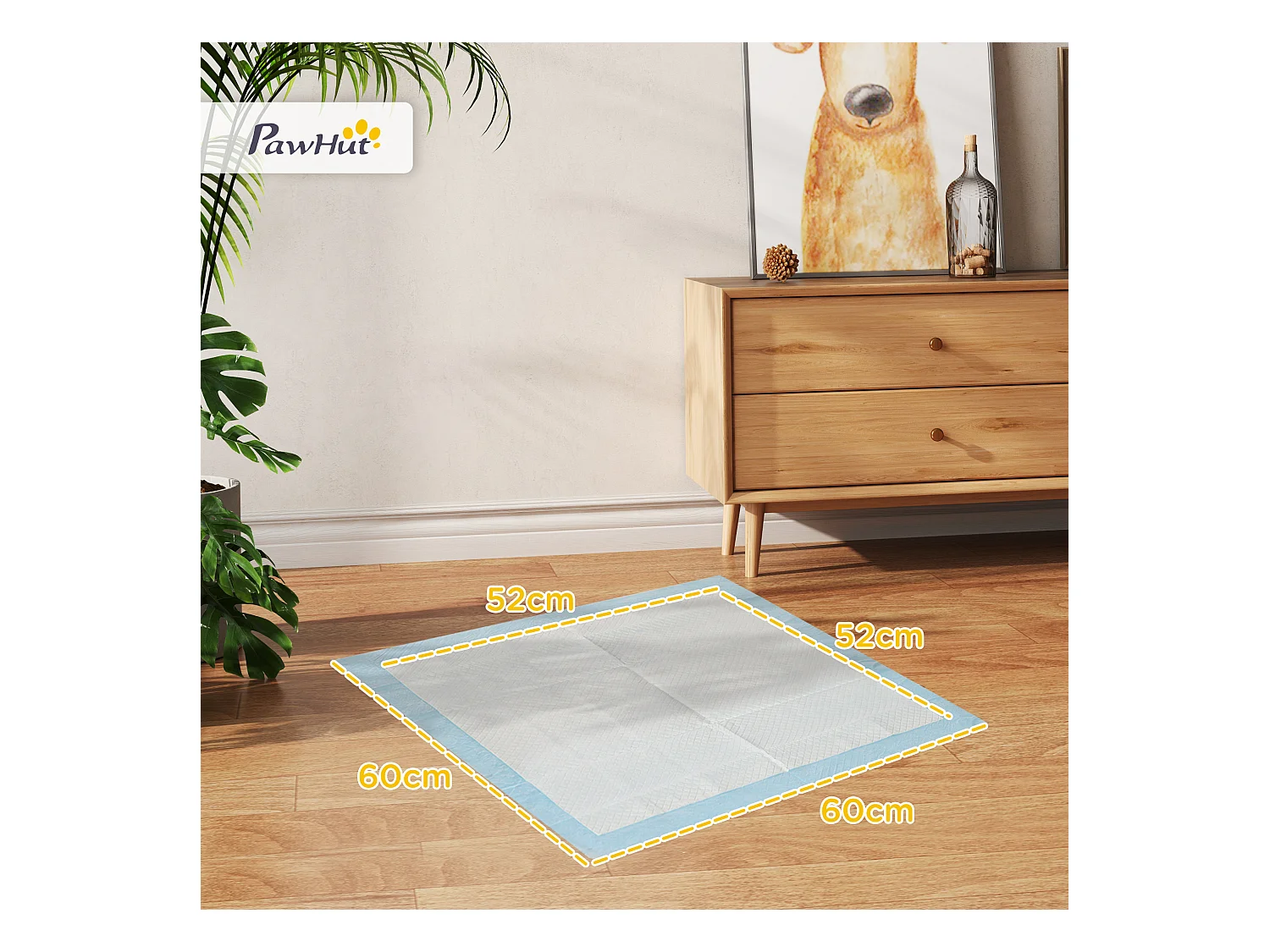 Lot de 80 tapis d'entraînement pour chien, étanche, 6 couches avec surface à séchage rapide, protection, 60 x 60 cm