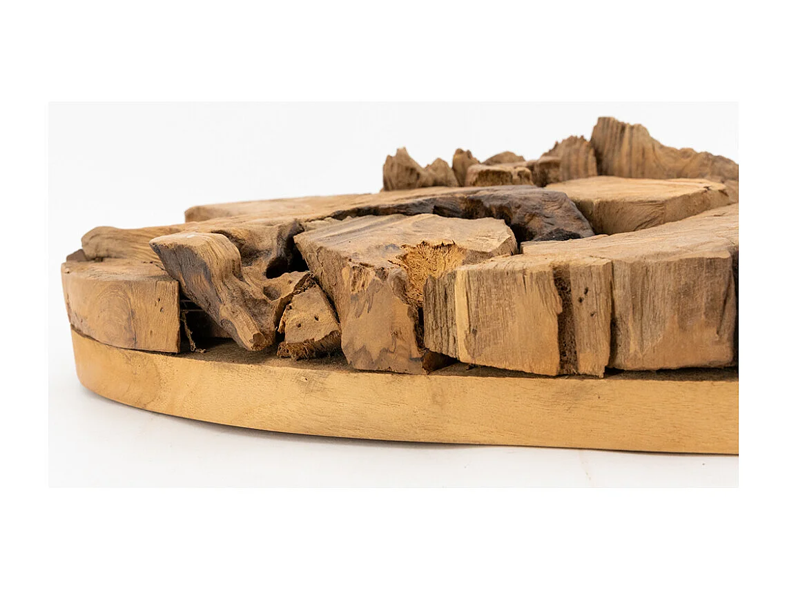 Décor mural Coeur en racine de teck