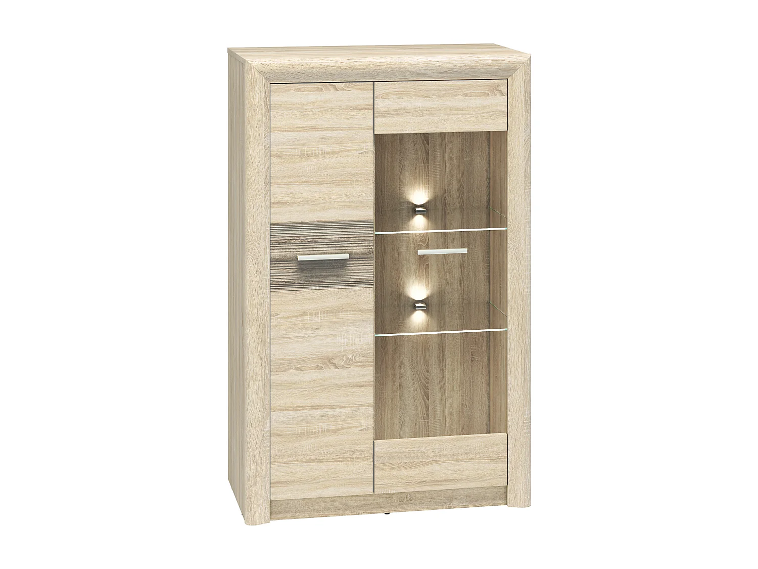 HIGHBOARD Castel Sonoma Eiche hell / Sonoma Eiche Trüffel