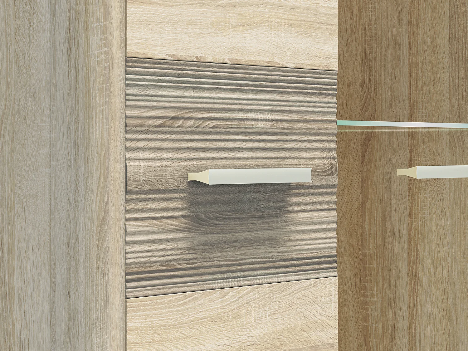 HIGHBOARD Castel Sonoma Eiche hell / Sonoma Eiche Trüffel