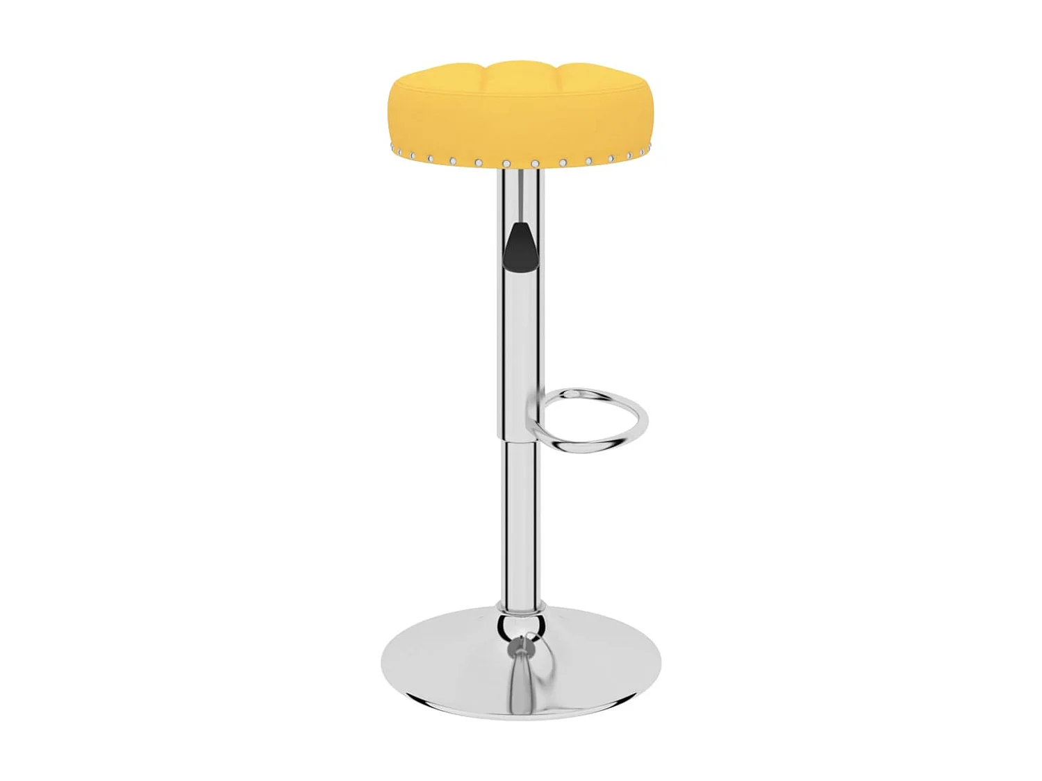 Bancos de bar 2 pcs tecido amarelo mostarda