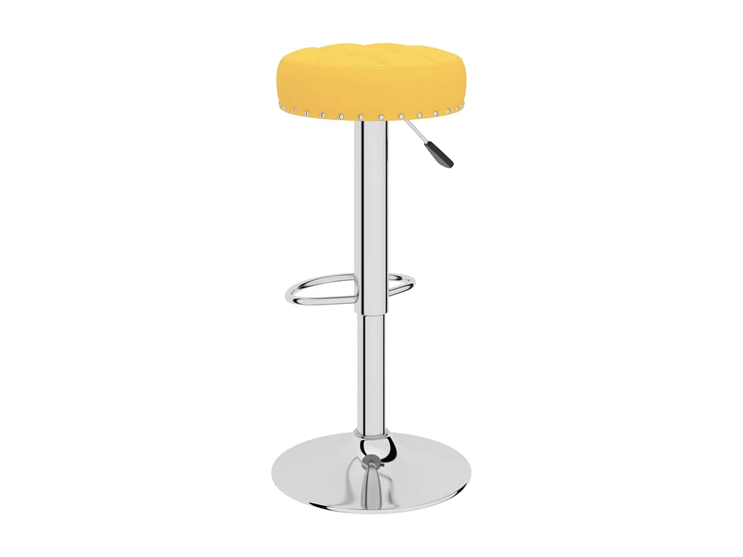 Bancos de bar 2 pcs tecido amarelo mostarda