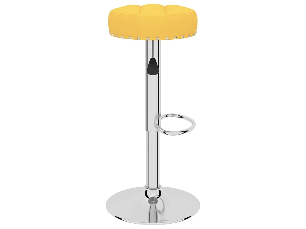 Tabourets de bar lot de 2 jaune moutarde tissu