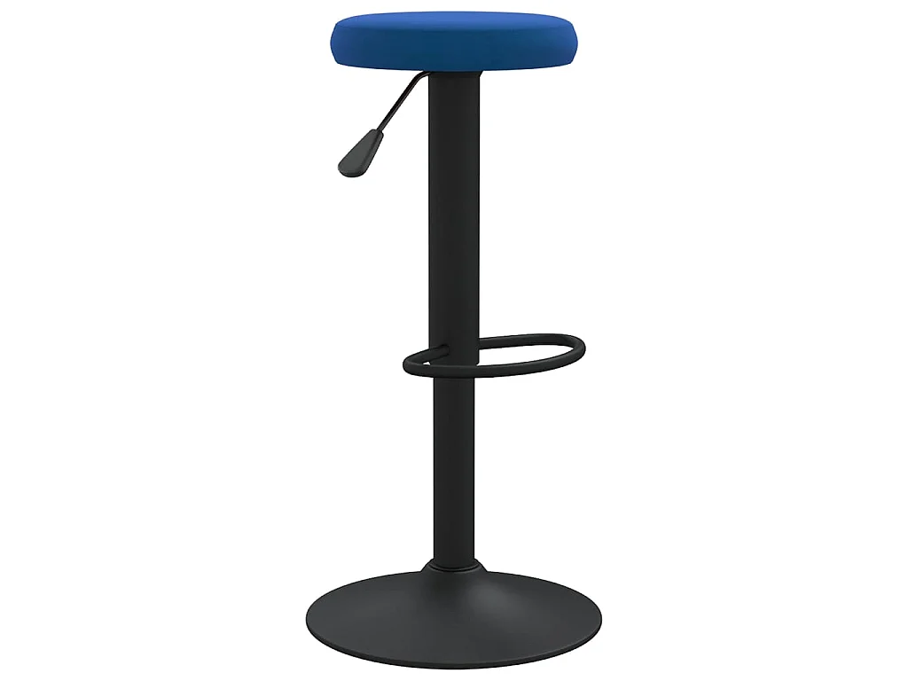 Tabourets de bar lot de 2 bleu velours