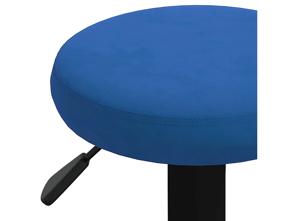 Tabourets de bar lot de 2 bleu velours