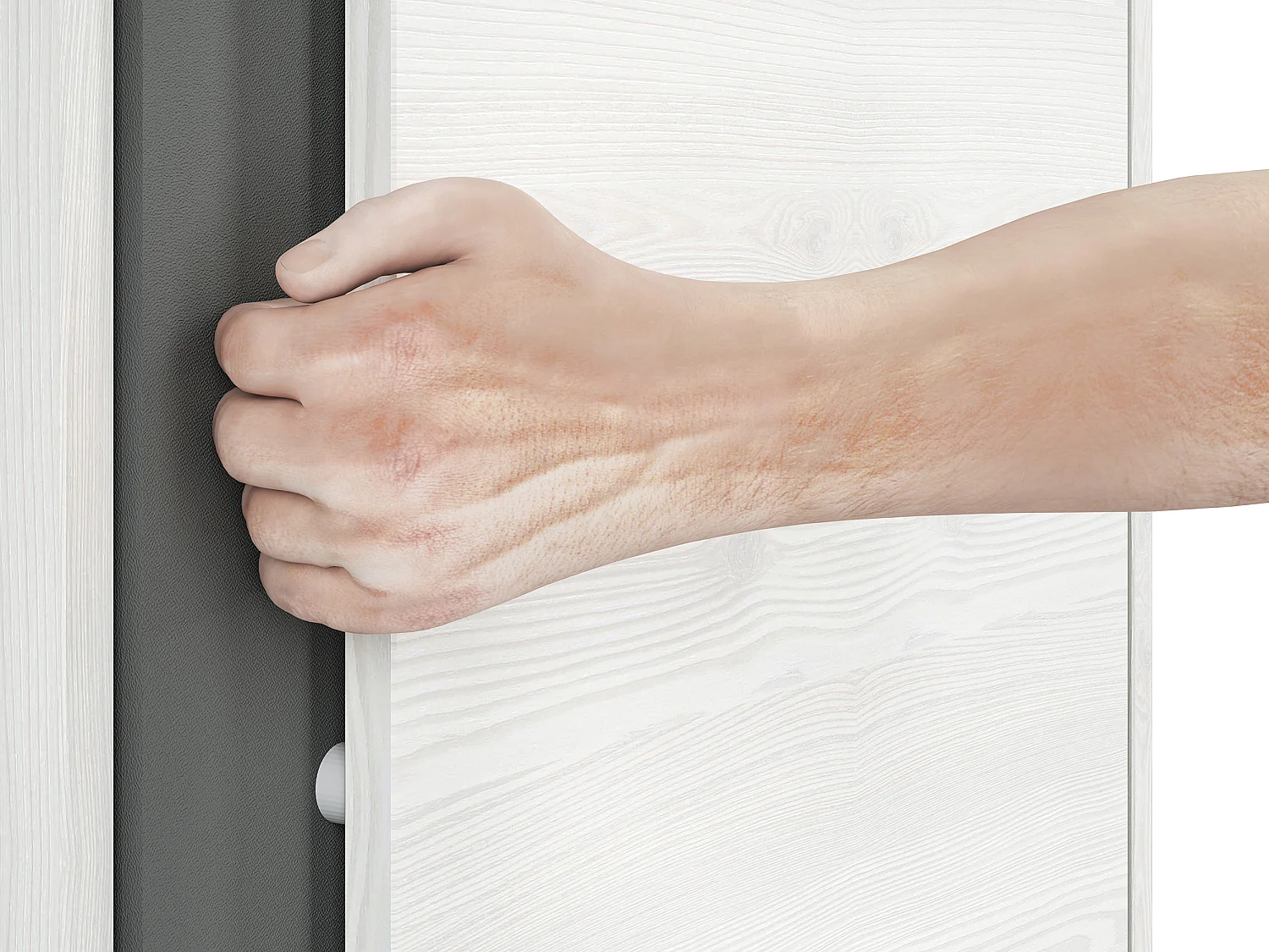 GARDEROBE Hyga Pinie weiß / anthrazit 3-teilig