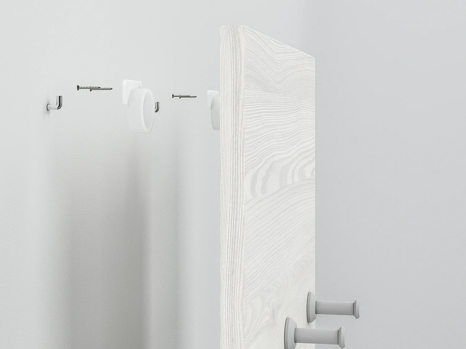 GARDEROBE Hyga Pinie weiß / anthrazit 3-teilig