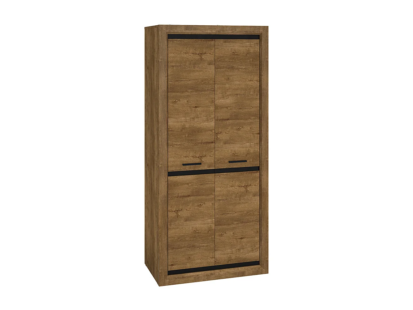 KLEIDERSCHRANK Baltica Lefkas Eiche / schwarz 90 / 54 / 200cm