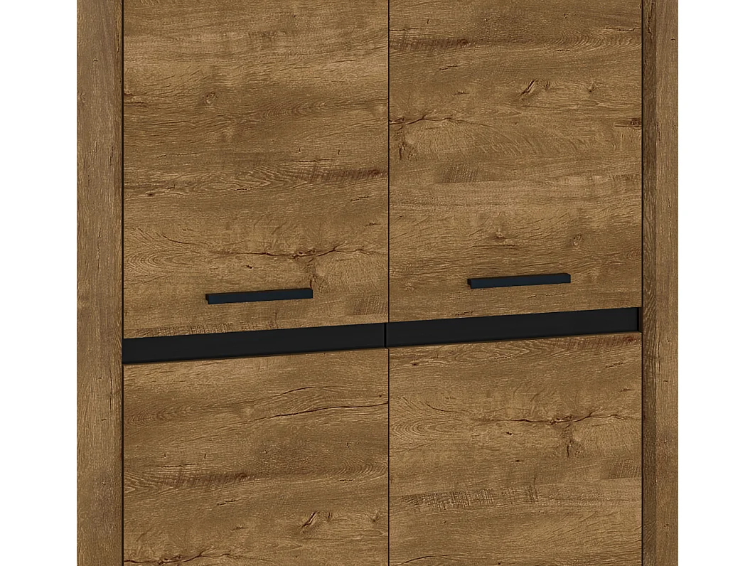 KLEIDERSCHRANK Baltica Lefkas Eiche / schwarz 90 / 54 / 200cm