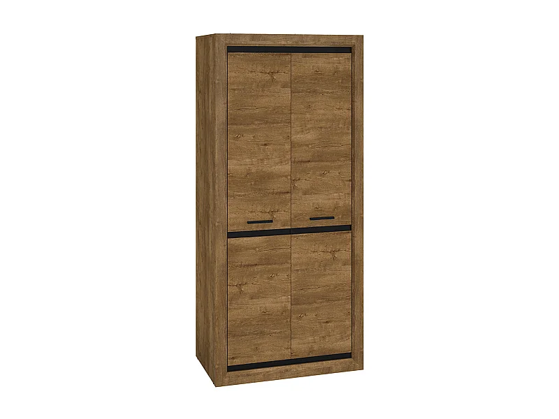 KLEIDERSCHRANK Baltica Lefkas Eiche / schwarz 90 / 54 / 200cm