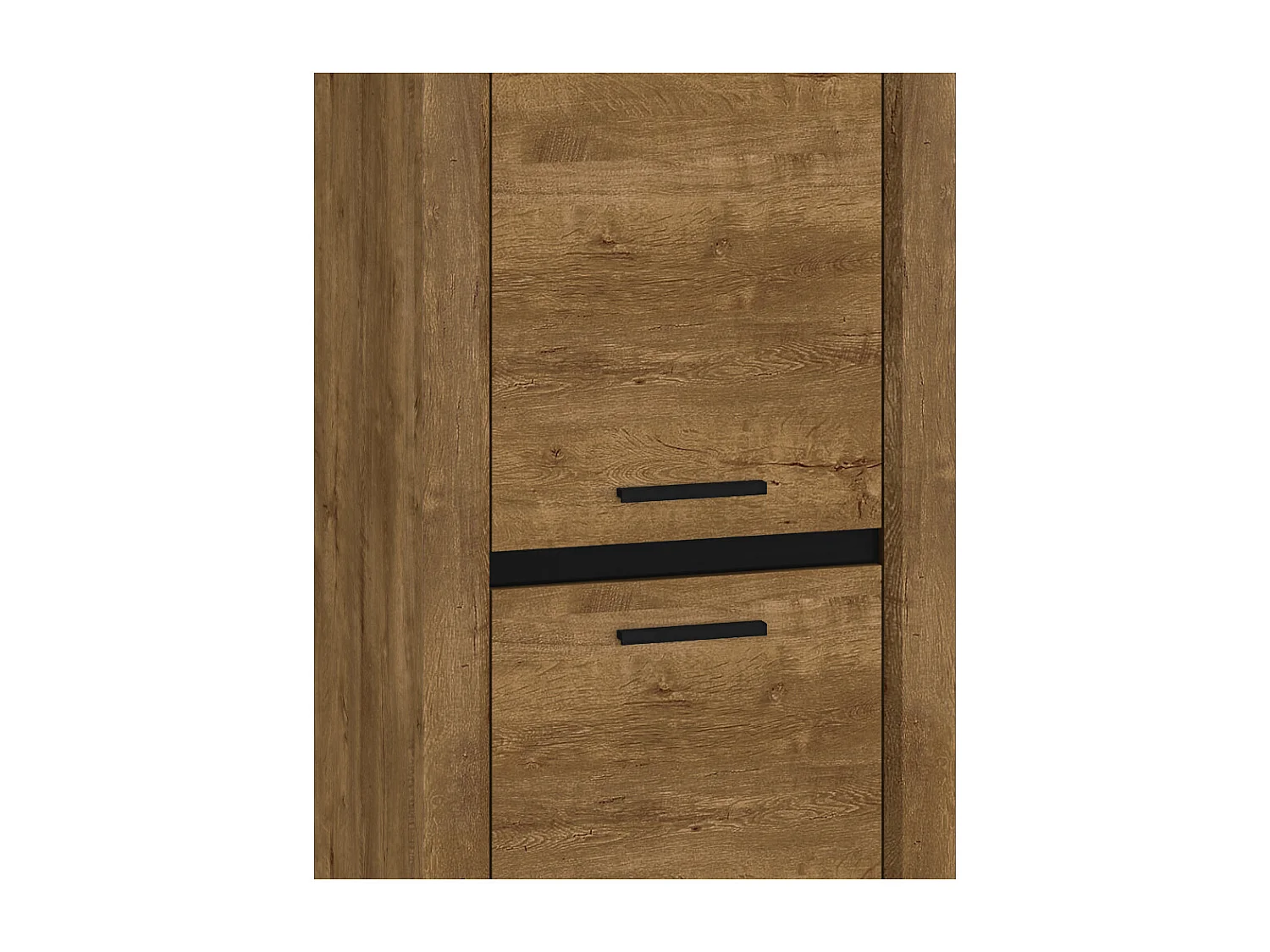 STAURAUMSCHRANK Baltica Lefkas Eiche / schwarz 55 / 43 / 200cm