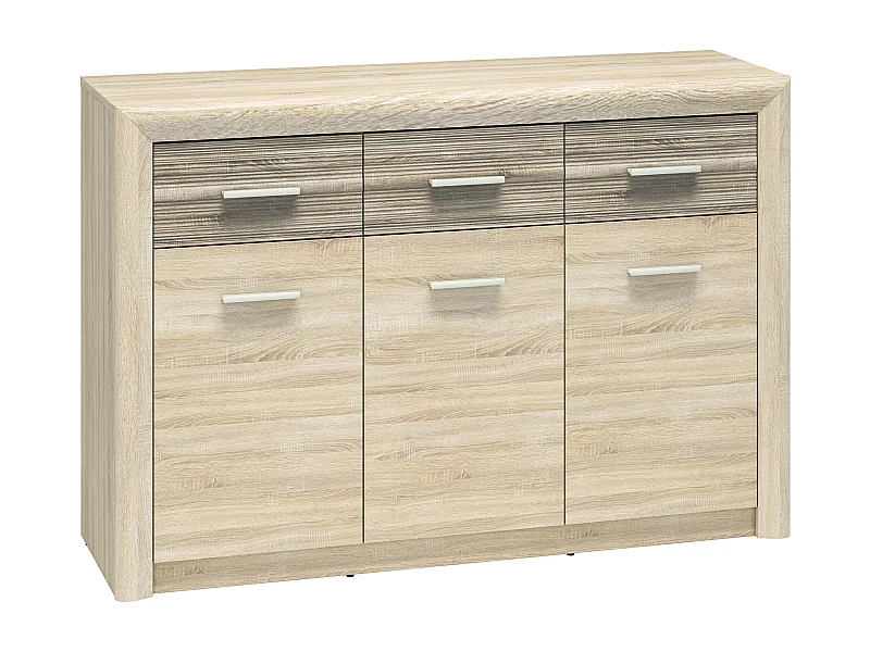 KOMMODE Castel Sonoma Eiche hell / Sonoma Eiche Trüffel 138 / 43 / 94cm