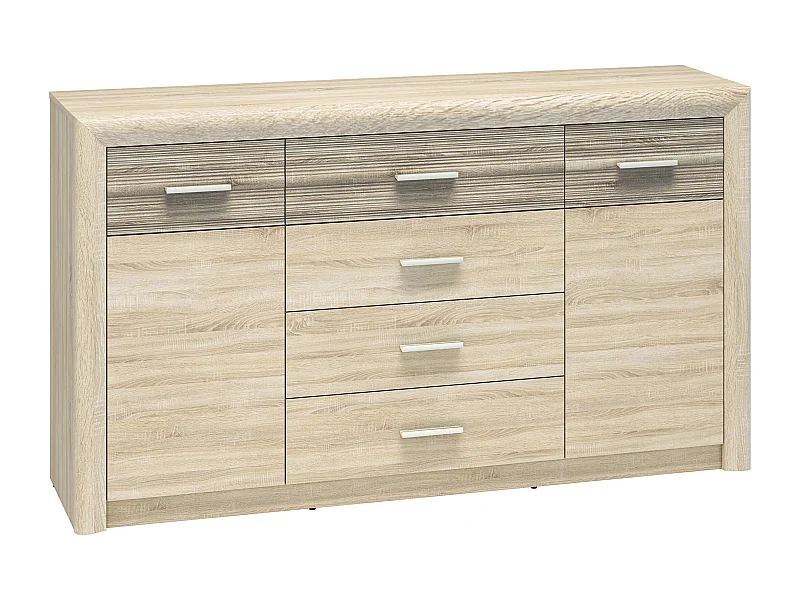 SIDEBOARD Castel Sonoma Eiche hell / Sonoma Eiche Trüffel 165 / 43 / 94cm