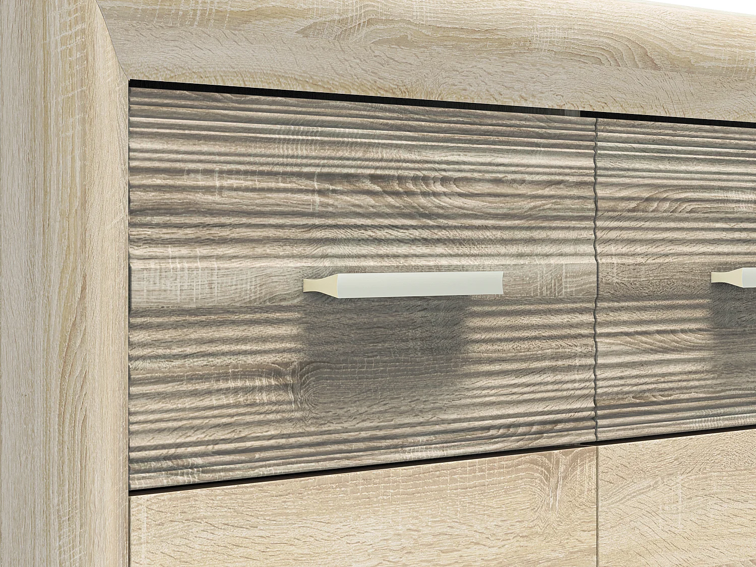 KOMMODE Castel Sonoma Eiche hell / Sonoma hell Trüffel 138 / 43 / 94cm