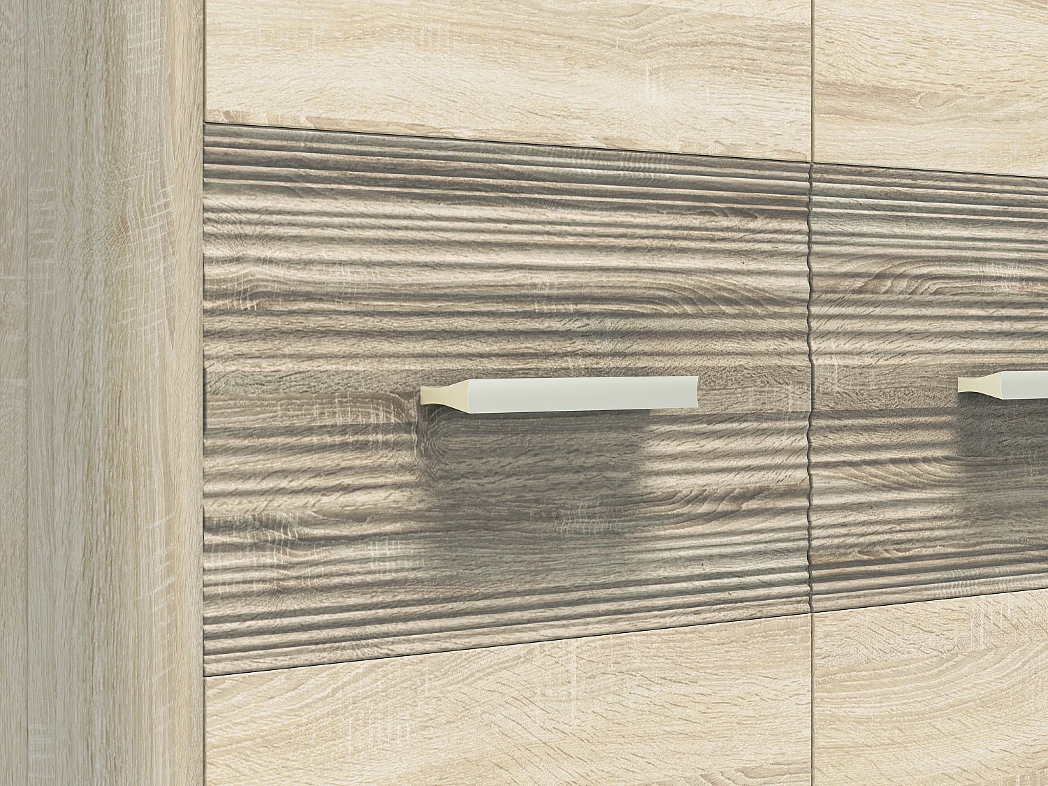 HIGHBOARD Castel Sonoma Eiche / Sonoma Trüffel 92 / 43 / 133cm