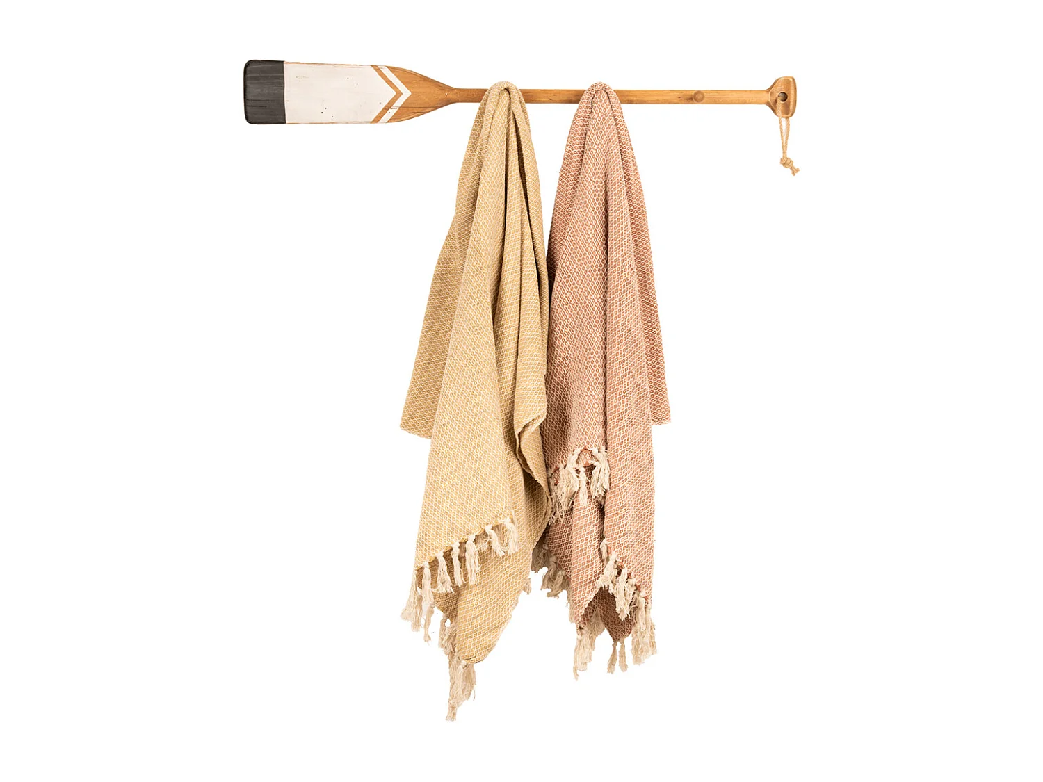 Patère rame en  bois peint