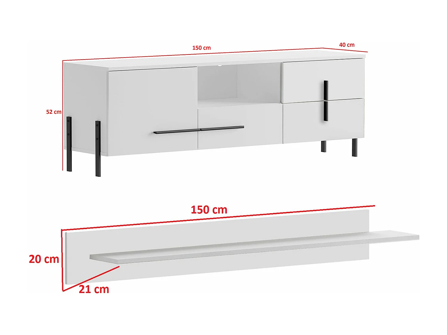 WOHNWAND Vigo 4-teilig