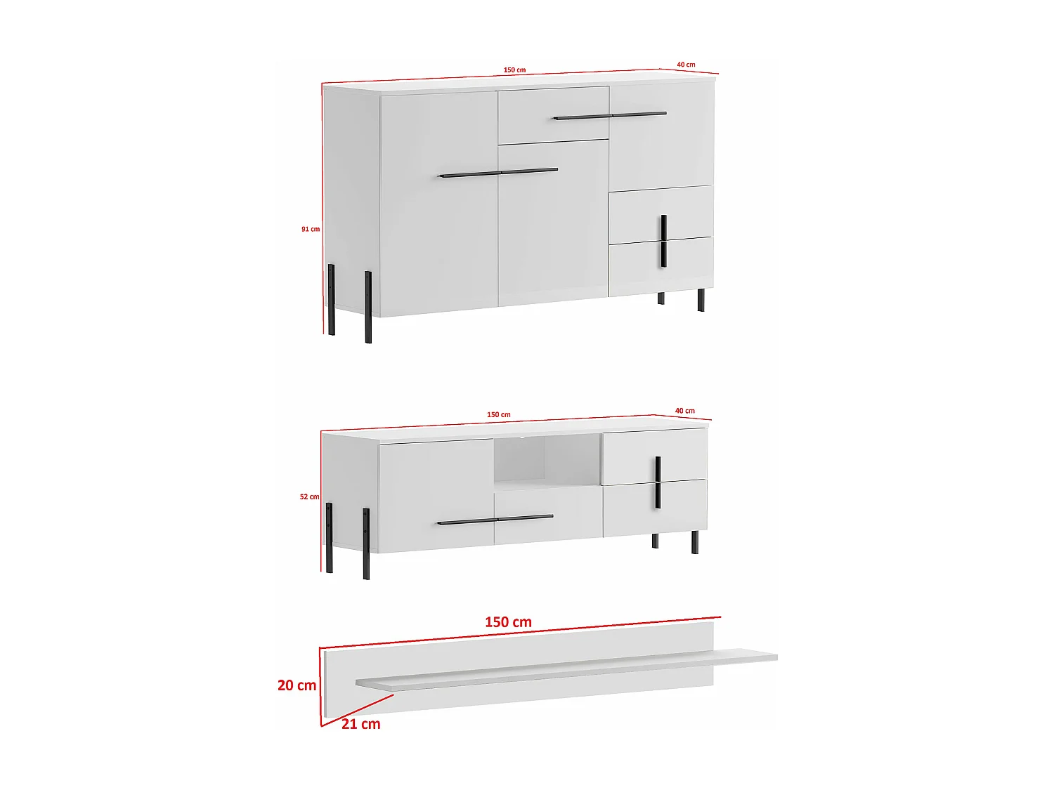 WOHNWAND Vigo 5-teilig