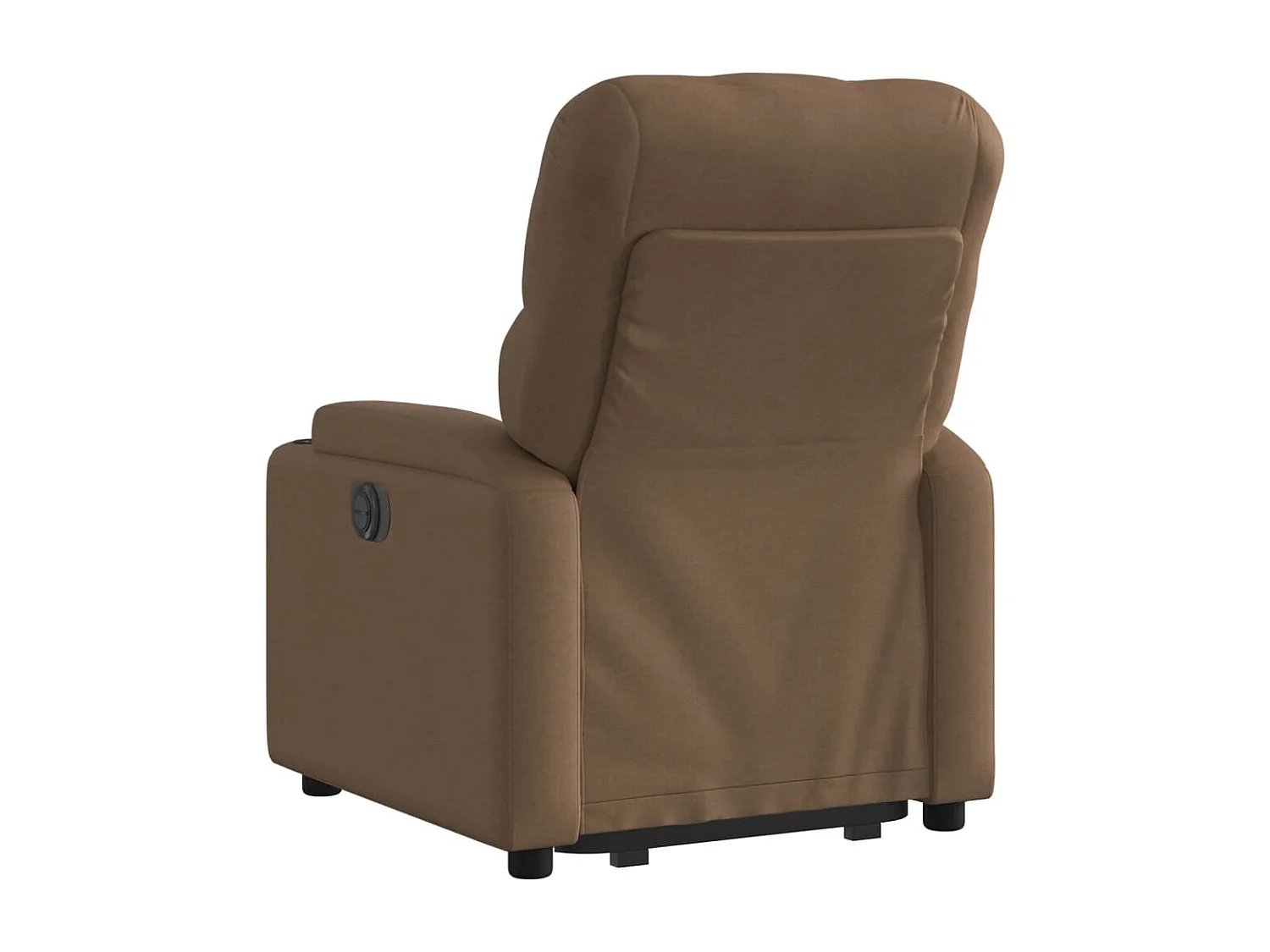 Fauteuil inclinable électrique marron tissu