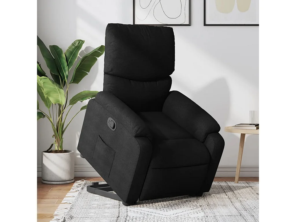 Fauteuil inclinable noir tissu