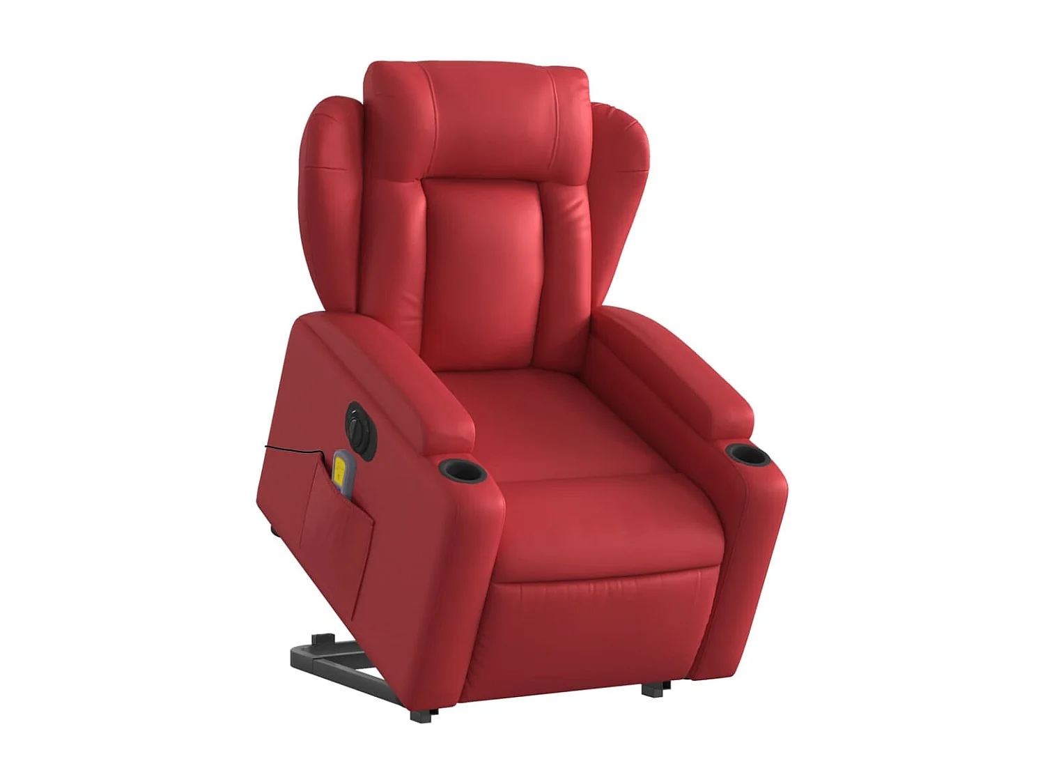 Fauteuil inclinable de massage électrique rouge similicuir