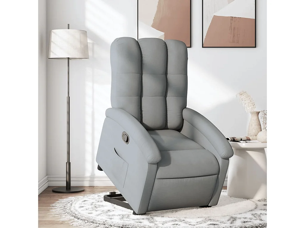 Fauteuil inclinable Gris clair Tissu