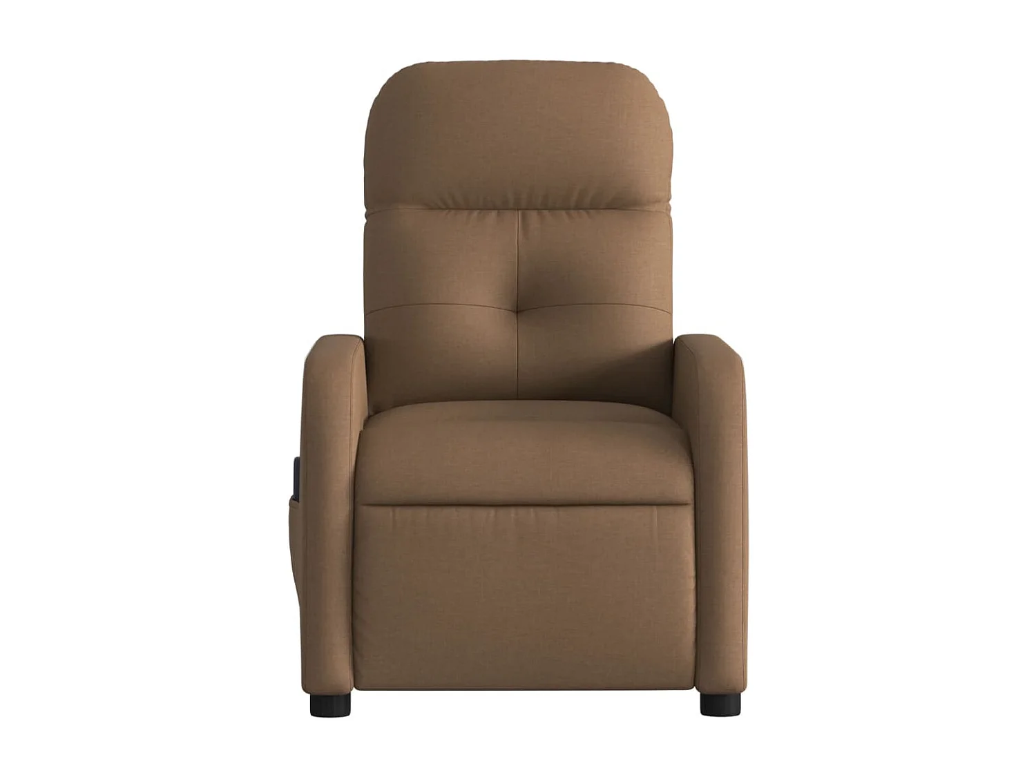 Fauteuil inclinable de massage électrique marron tissu