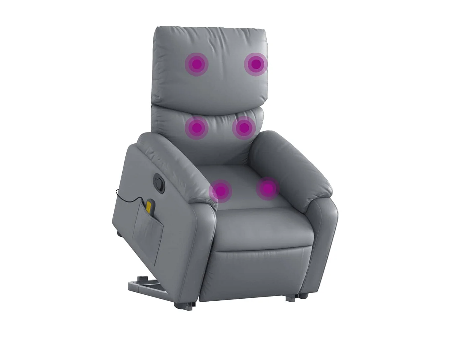 Fauteuil inclinable de massage Gris Similicuir