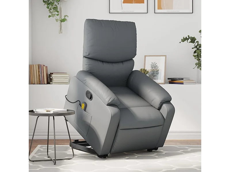 Fauteuil inclinable de massage Gris Similicuir