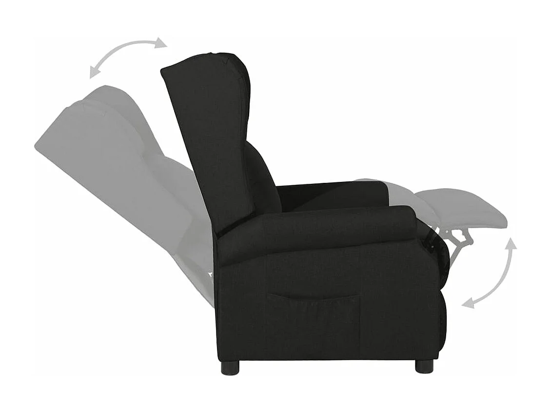 Fauteuil inclinable Noir Tissu