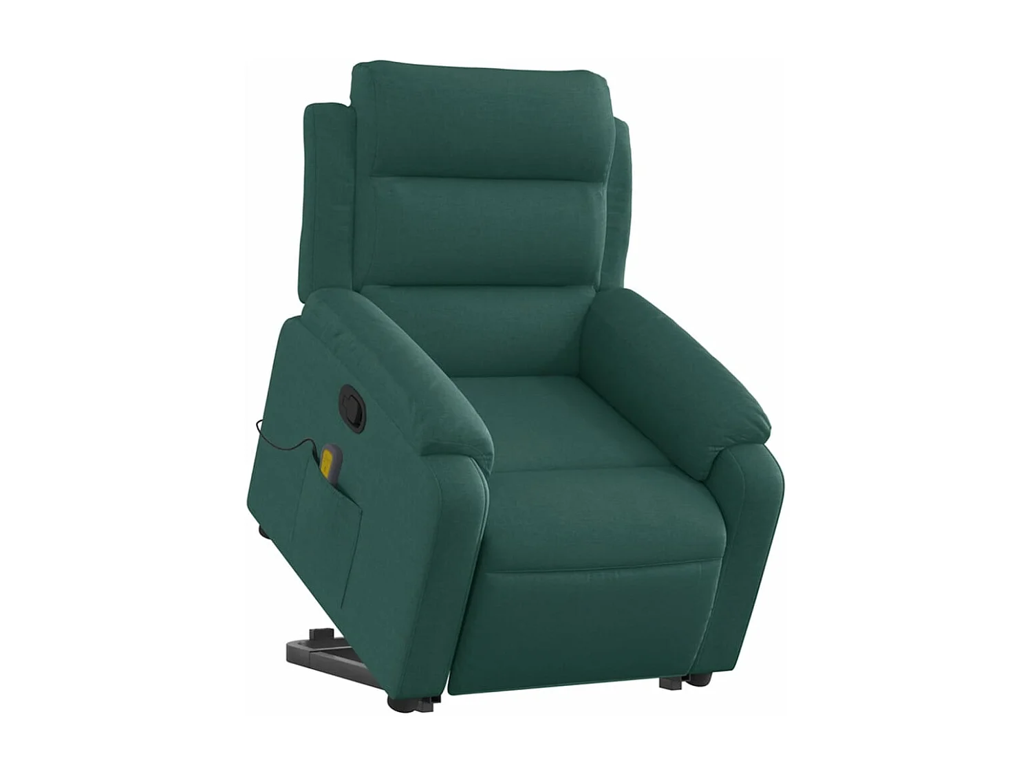 Fauteuil inclinable de massage Vert foncé Tissu