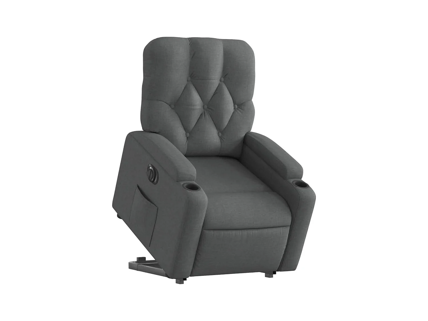 Fauteuil inclinable électrique gris foncé tissu
