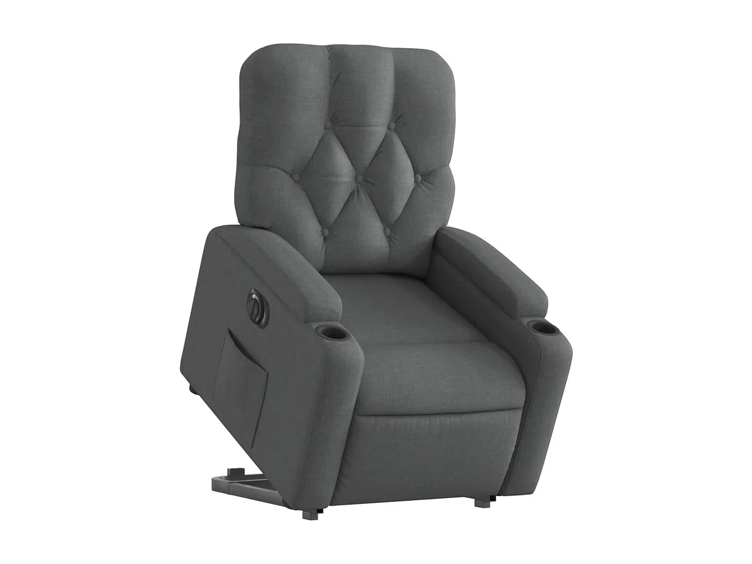 Fauteuil inclinable électrique gris foncé tissu