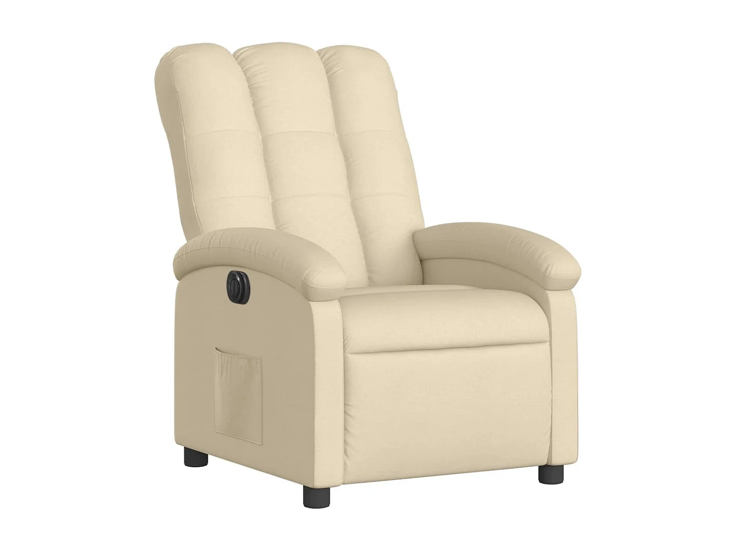 Fauteuil inclinable électrique Crème Tissu