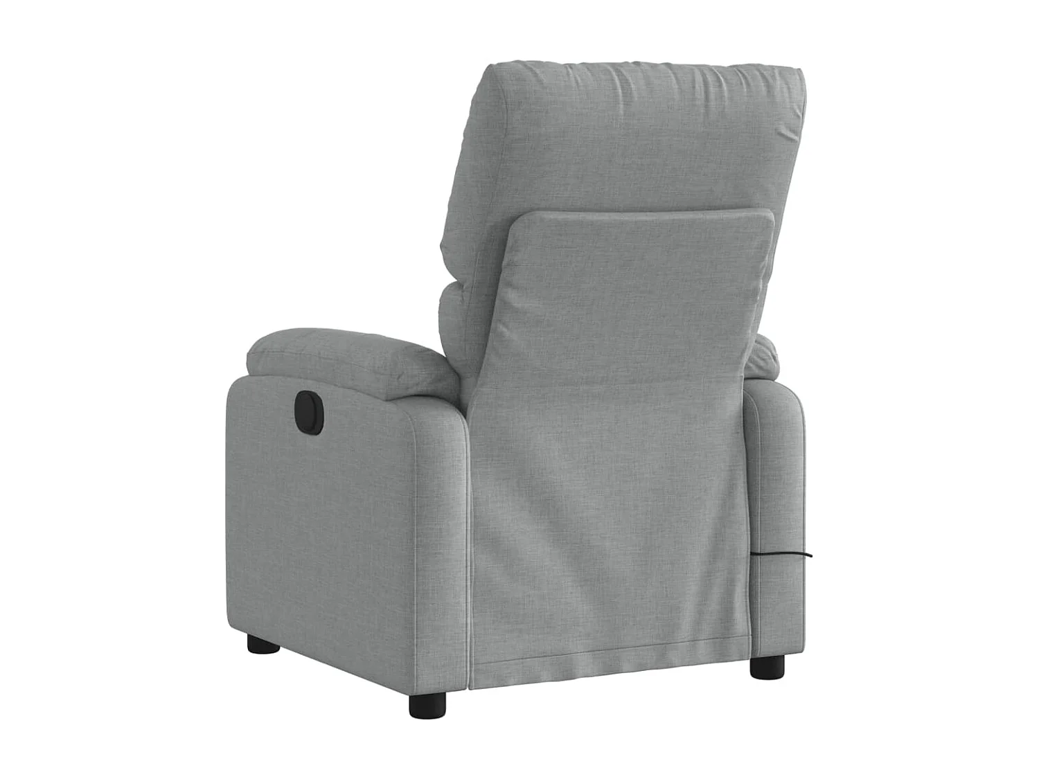 Fauteuil de massage inclinable électrique gris clair tissu