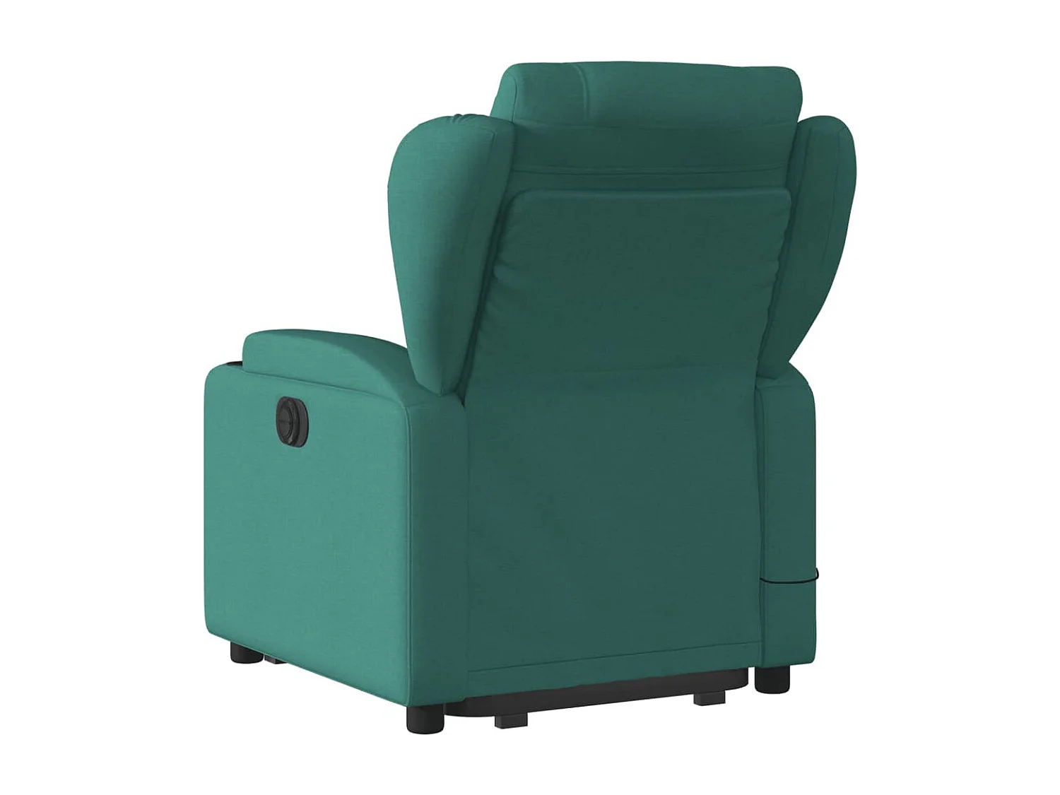 Fauteuil inclinable de massage électrique Vert foncé Tissu