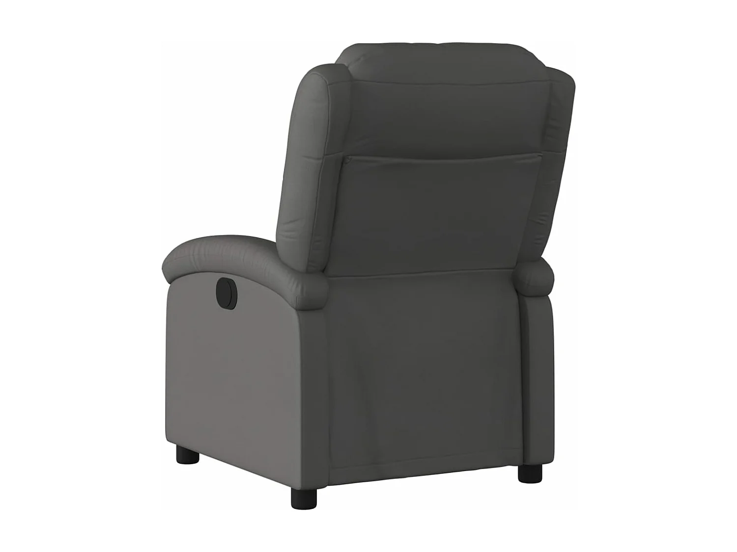 Fauteuil inclinable électrique gris cuir véritable